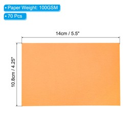 PATIKIL 70 Sheets Vellum Paper 4.25x5.5, Vellum Paper Printable Translucent Paper 100GSM for Invitations Laser Inkjet Printing Card Making Crafting Wedding Tracing, Orange