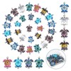 DanLingJewelry 40個 8色 エナメル ウミガメ チャーム アニマルチャーム エナメル オーシャンチャーム ジュエリーメイキング