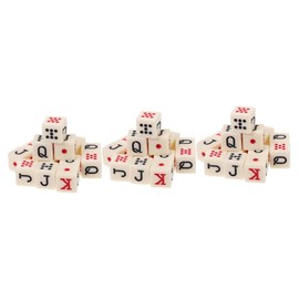 Kisangel 45 Pcs Portable Poker Dice Lightweight Letter Dice for Fun Party Games for Banquets Ktv and Birthday Celebrations