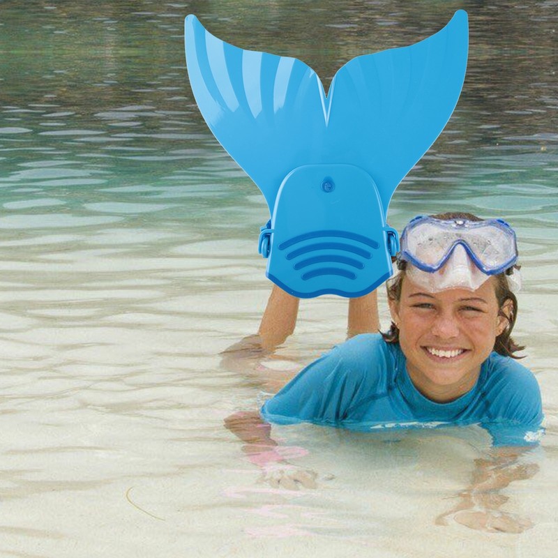 Children Kids Swimming Fin Training Flipper Fish Tail Diving Feet