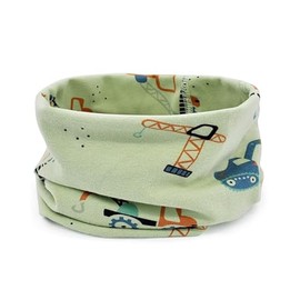 ENSTAB Baby Scarf Cotton Loop Scarf Children Baby Loop Neck Warmer Tube Scarf Girls and Boys, B-construction wagons, Unit size