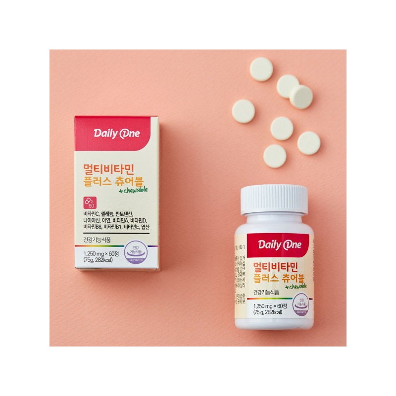 Daily One Multivitamin Plus Chewable Children's Multivitamin 1,250mg / 데일리원