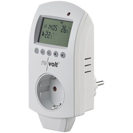 revolt Plug Thermostat: Digital Socket Thermostat for Heating and Air Conditioners, 3,680 Watt (Frost Monitor Socket, Timer with Thermostat, Timer with Temperature Sensor)