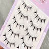 5 Pairs Makeup Cartoon Eyelashes Cosplay Anime Eyelashes Black Stem