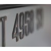 Boat Registration Stickers - Domed Carbon Fiber Numbers with Bronze