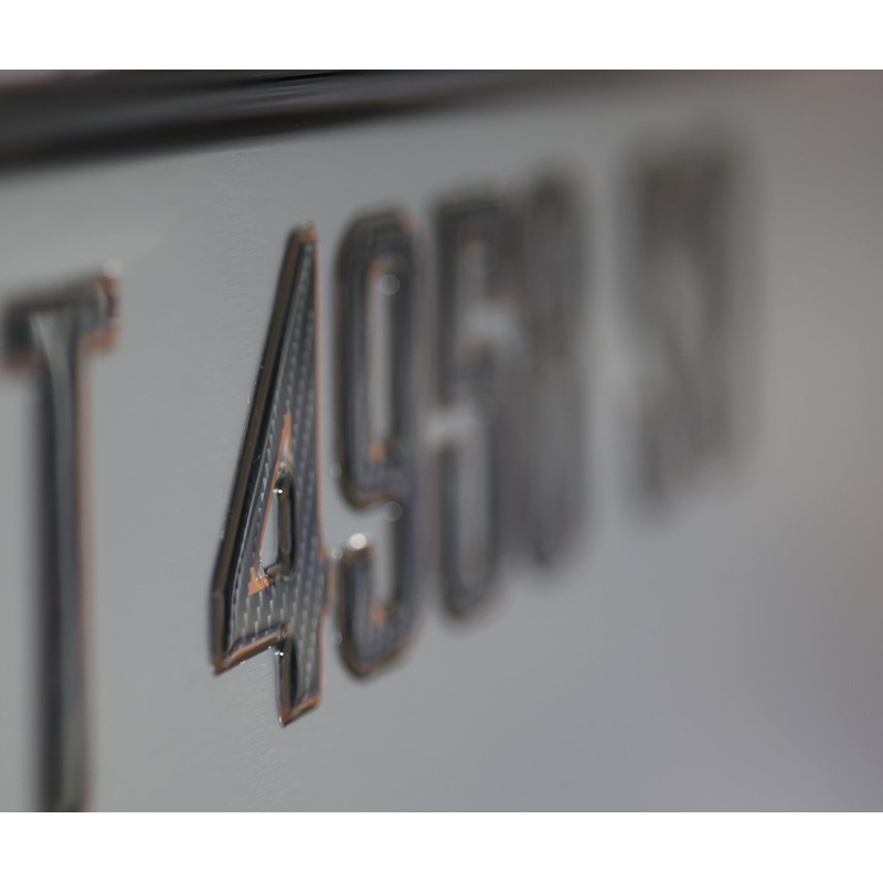 Boat Registration Stickers - Domed Carbon Fiber Numbers with Bronze