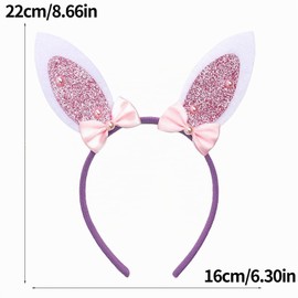 Headband Rabbit Ears Easter, Cute Easter Bunny Headband Children, Interesting Easter Headband Adults, Easter Ears Headbands, Rabbit Ears Headband for Easter Parties Accessories (E)