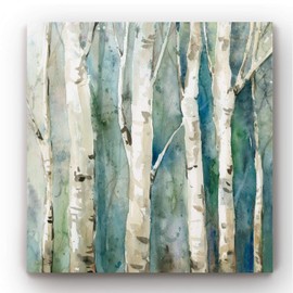 Neutral Color Wall Art, Wall Décor Canvas, Beaches, Floral, Animals, Bohemian, & Vintage Styles, Ready to Hang -River Birch II 24X24