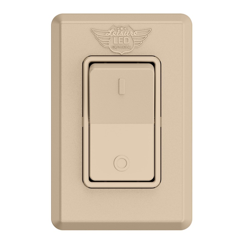 Leisure LED Modern Single SPST On-Off Switch with Bezel, 12-Volt,