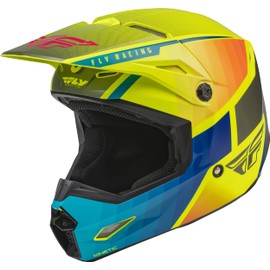 Fly Racing 2022 Adult Kinetic Drift Helmet (Blue/Hi-Vis/Charcoal, XX-Large)