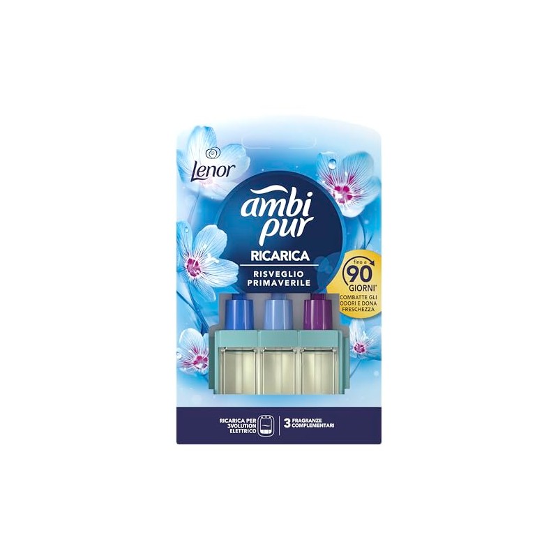 Ambi Pur Ricarica Lenor 3vol Risveglio Primaverile, 20ml
