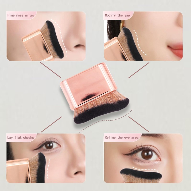 One Piece Soft Bristle Body Kabuki Foundation Brush Durable Body