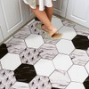 Large leather kitchen mat, door mat K-5AL, (70x140) herringbone (white)