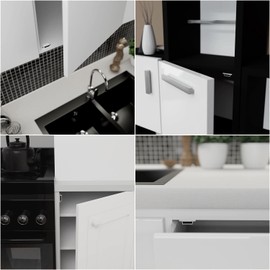 Navaris Pack of 10 x Magnetic Catches for Furniture / Cupboard Doors, White