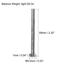 PATIKIL 8g Golf Lead Tip Weights, 3 Pack 59x8.5mm Plug Insert Fit Carbon Wood Iron Steel Shafts, for Golf Club Sports, Silver Tone