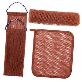 Healeved 1Set Exfoliating Back Scrubber African Net Sponge for Shower Cleansing for Back Feet Face Deep Exfoliation with Rich Foaming