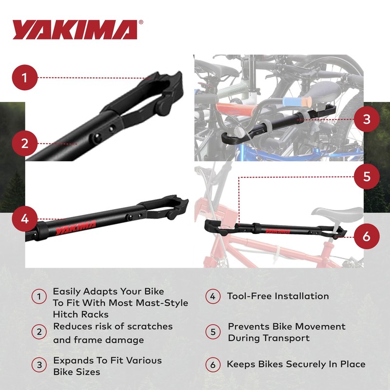 Yakima Mast-Style TubeTop Bike Frame Adapter, Seat, Stem Adapter for