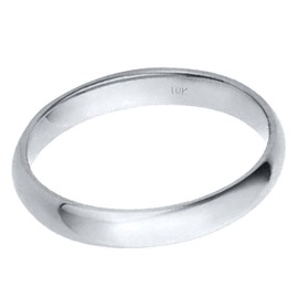 MauliJewels MAULI JEWELS 10K Solid White Gold 4MM Plain Men's and Women's Wedding Band Ring