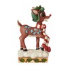 Jim Shore Rudolph Traditions Rudolph in Aviator Hat and Scarf