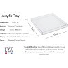 Mirart 12X12x1 Clear Acrylic Tray Strong Durable Versatile Bpa Free