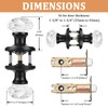 Orger 2 Pack Passage Crystal Door Knobs, Keyless Non-Locking Interior