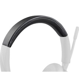 SOULWIT Protein Leather Headband Cover for Plantronics Voyager 4220 UC/4210 UC Headsets, Replacement Headstrap Pad Repair Part - Black