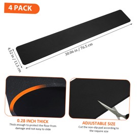 Operitacx 2sets Non Slip Rubber Furniture Pads Couch Slide Stopper for Tile Marble Floors Noise Reducing Grippers to Prevent Scratches Dents Durable Skid Design 4pcs*2