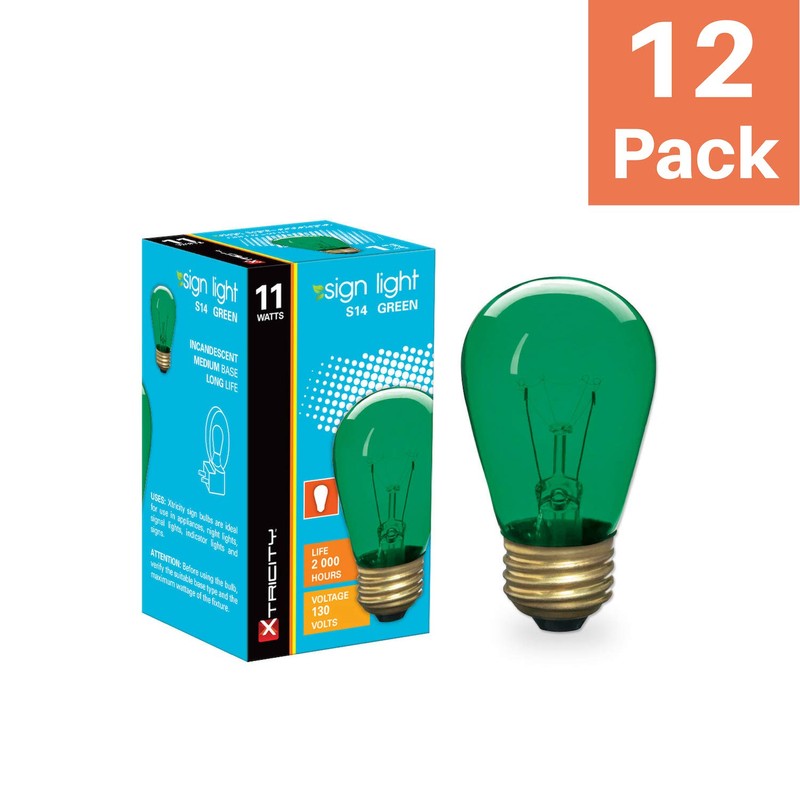 Incandescent S14 Edison Light Bulb, String Light Replacement, E26 Medium