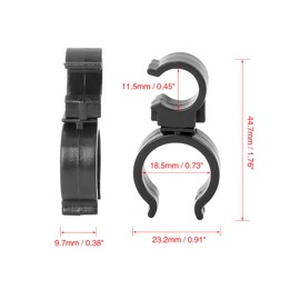 X AUTOHAUX 5 Pcs Vehicle Plastic Fasteners Oil Pipe Clip Retainer Double Hole Holder Clamp Black 23.2x44.7mm
