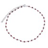 SILVEGO Women's 925 Sterling Silver Anklet with Genuine Emerald, Moonstone,