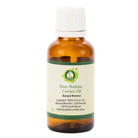 R V Essential Pure Brahmi Oil 15ml (0.507oz)- Bacopa Monnieri (100% Pure and Natural Rare Herb Series)