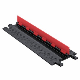 Guard Dog GD1X75-ST-O/B Polyurethane Heavy-Duty 1-Channel Low-Profile Cable Protector with ADA Compliant Ramp, Orange Lid with Black Ramp, 36" Length x 10.81" Width x 1.25" Height
