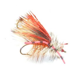 The Fly Fishing Place Orange Crystal Stimulator Rubber Legs Trout Dry Fly 6 Flies Size 12