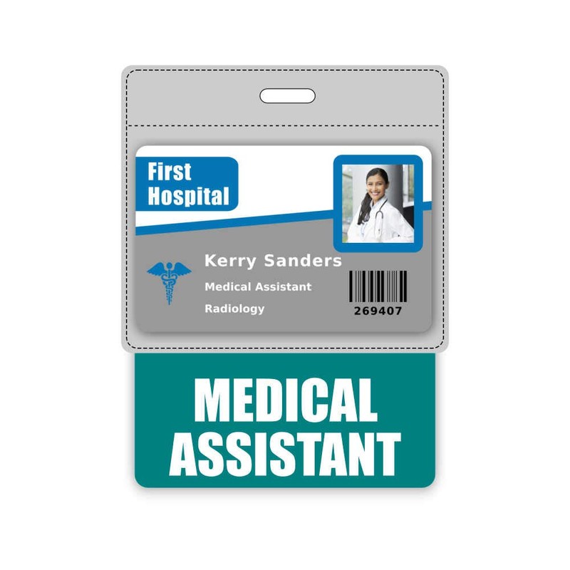 Medical Assistant Badge Buddy Horizontal w/Height & Weight Conversion Charts
