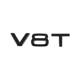 1X V8T Compatible for V8 T Emblem 3D Rear Trunk Logo Badge Nameplate Decals Sticker (Black)