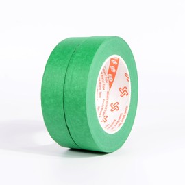 SEIWEI Masking Tape Painter's Masking Tape Pack of 2 50 m Coloured Masking Tape Decorative Tapes for Arts, Crafts, Painting, Renovation and Decoration [Green, 25 mm]