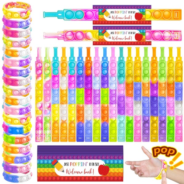 36 Sets Bubble Bracelet Hand Finger Silicone Wristband Fidget Toys