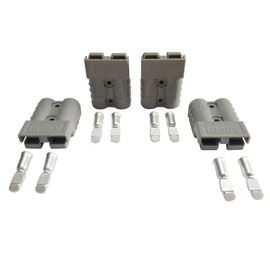 50Amp Power Connector Plug 50A Quick Connect Disconnect 600 V 2 Pairs(4pcs) for 50Amp Battery Connector(10/12AWG, Grey)
