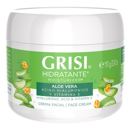 GRISI Crema Facial Hidratante con Aloe Vera, cido Hialurnico  Vitamina E, 110 g