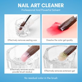 Makartt Nail Art Brushes Cleaner: Nail Polish Brush Bristles Conditioner Restorer Liquid for Solid Gel/Nail Extension/Builder Gel/Dip Powder Manicure - 70ml/2.36 Fl.oz