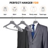 DEDU Suit Hangers for Men 20 Pack, Grey Coat Hangers