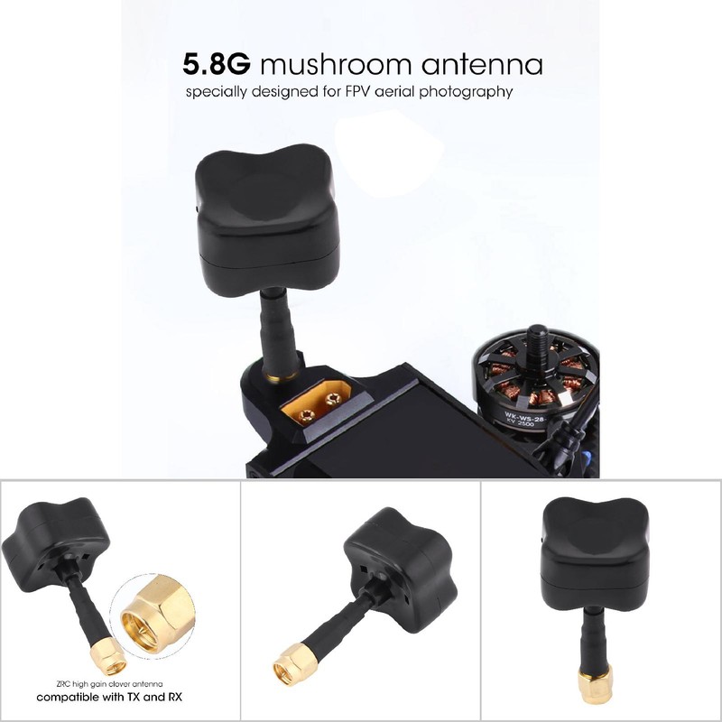 5.8G 2dBi LHCP Quadcopter FPV Mushroom 50mm Antenna SMA/RP SMA