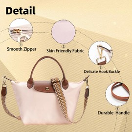 DOMAT Crossbody Tote Bag for Women,Cute Top-handle Bag,Large Travel Bag,Chic Shoulder Purse (Pink(Medium Size))