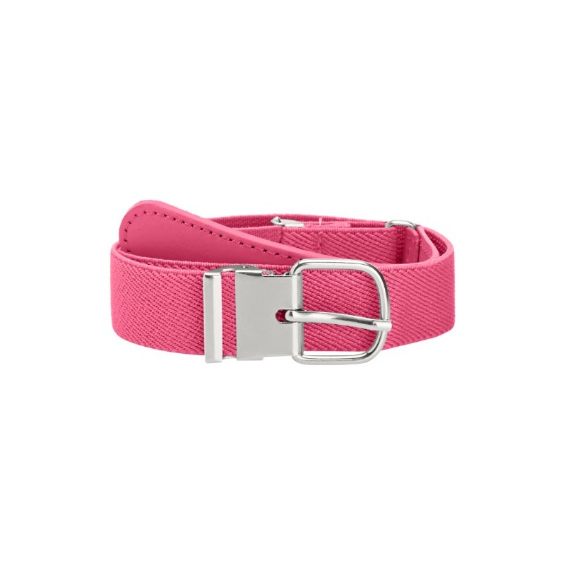 Playshoes Kids Elastic with Genuine Leather Girl's Belt Pink 75