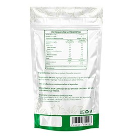 Wellthy Superfoods T Matcha en Polvo 150g. 75 Porciones Por Envase, Certificado Orgnico, 100 Natural, Excelente para Bebidas Fras o Calientes. Bottle 