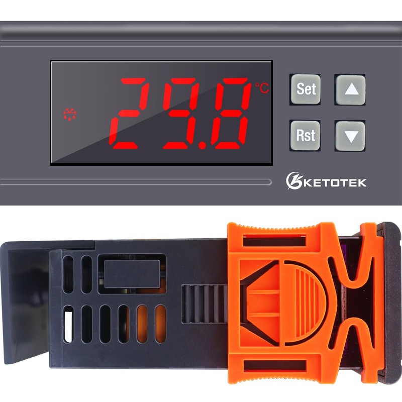 KETOTEK Temperature Controller with Sensor 230 V 30 A, Digital