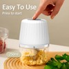 Mini Garlic Chopper, 250ml Small Food Processor Cordless 1 Cup,