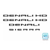 EmblemsPlus 2019-2024 GMC Sierra DENALI HD Emblem Overlay Decal Letters