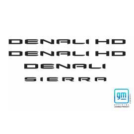 EmblemsPlus 2019-2024 GMC Sierra DENALI HD Emblem Overlay Decal Letters (BLACKOUT) Set of 4