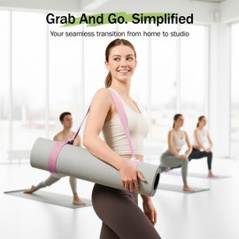 Slim Panda Yoga Mat Straps for Carrying, Adjustable Yoga Mat Carrier Sling Fits All Mats(Mat Not Included)(Milk White)